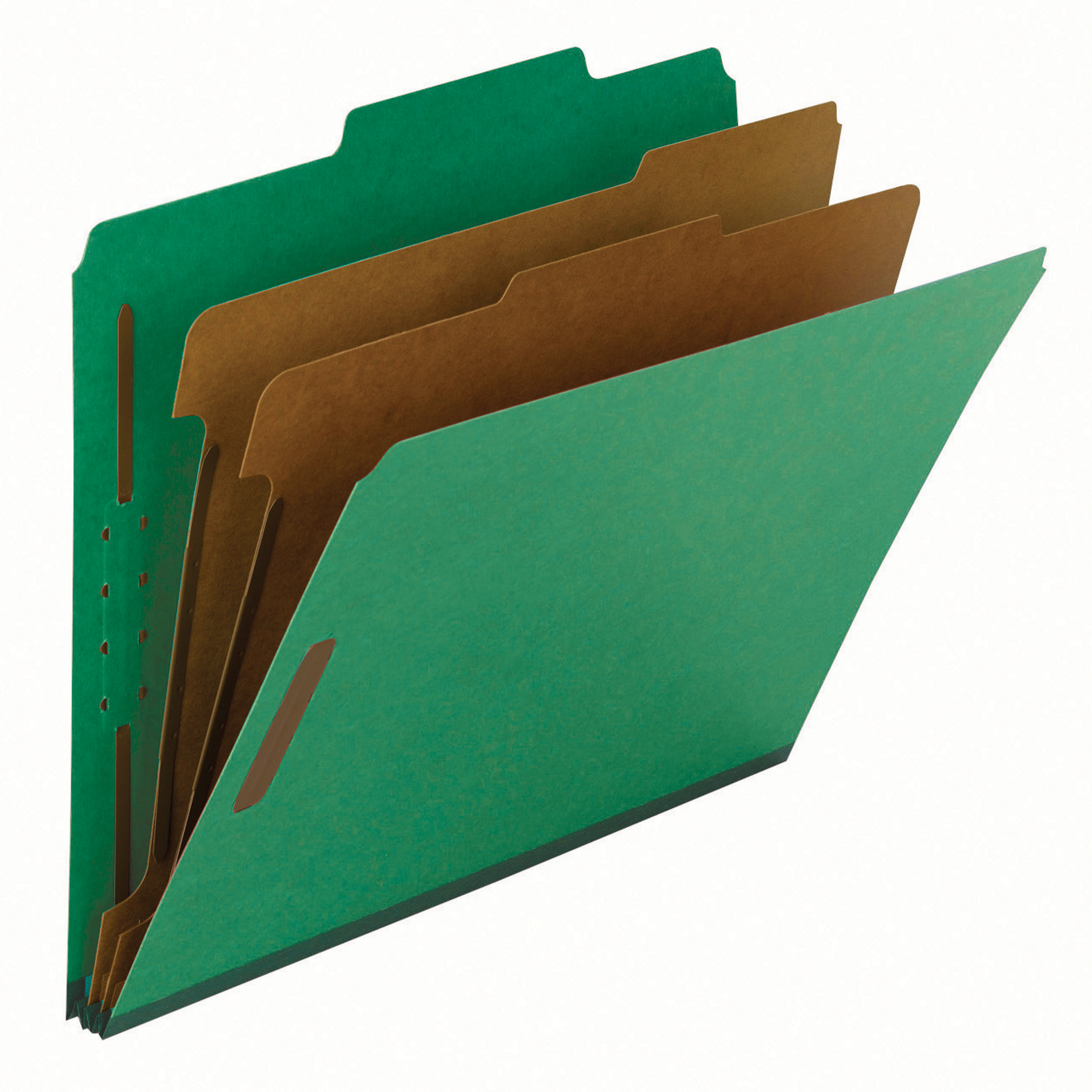 Smead 14063  100% Recycled Pressboard Classification Folder, 2 Dividers, 2" Expansion, Letter Size, Green,  50/Carton (14063)