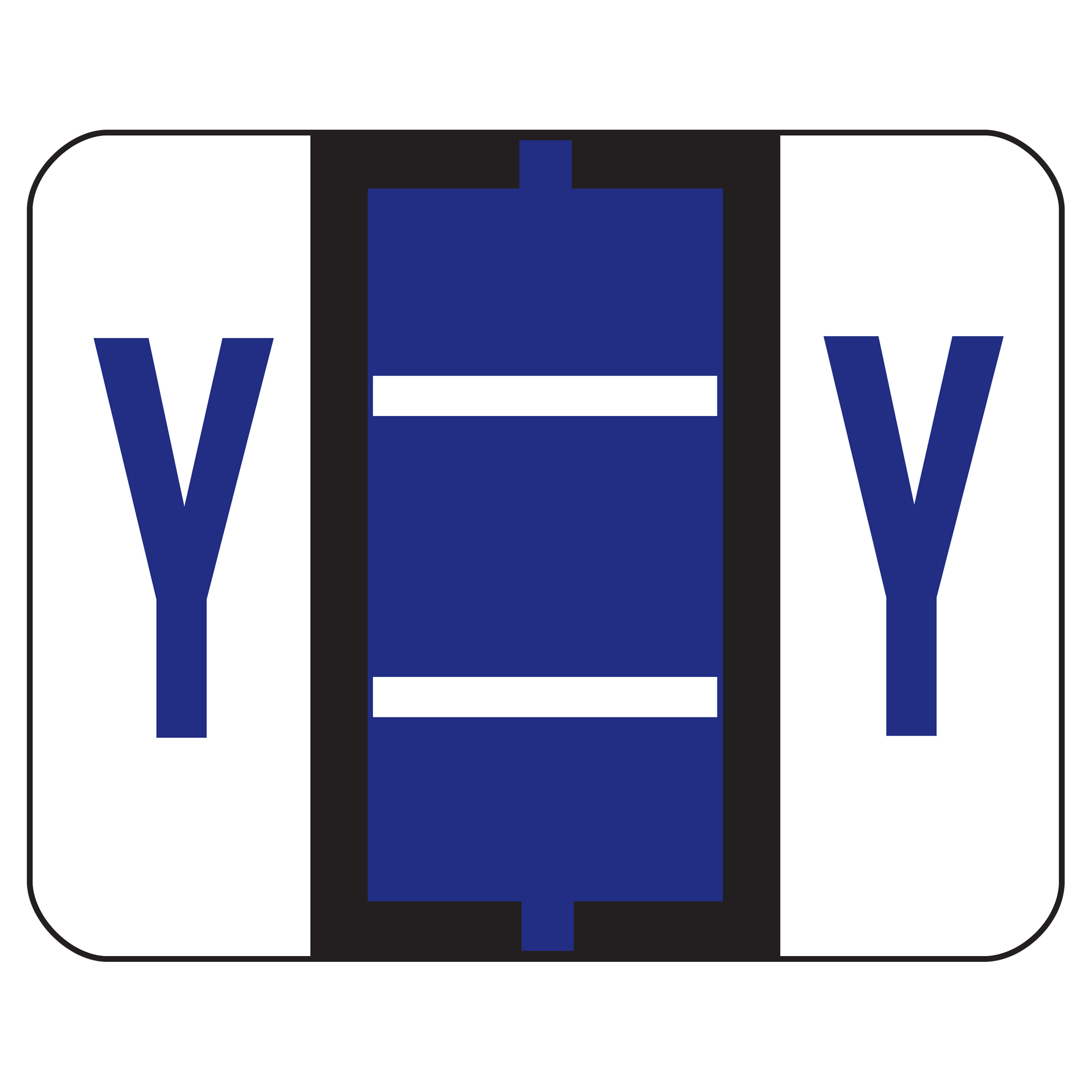 Smead 67095  BCCR Bar-Style Color-Coded Alphabetic Label, Y, Label Roll, Violet, 500 labels per Roll, (67095)