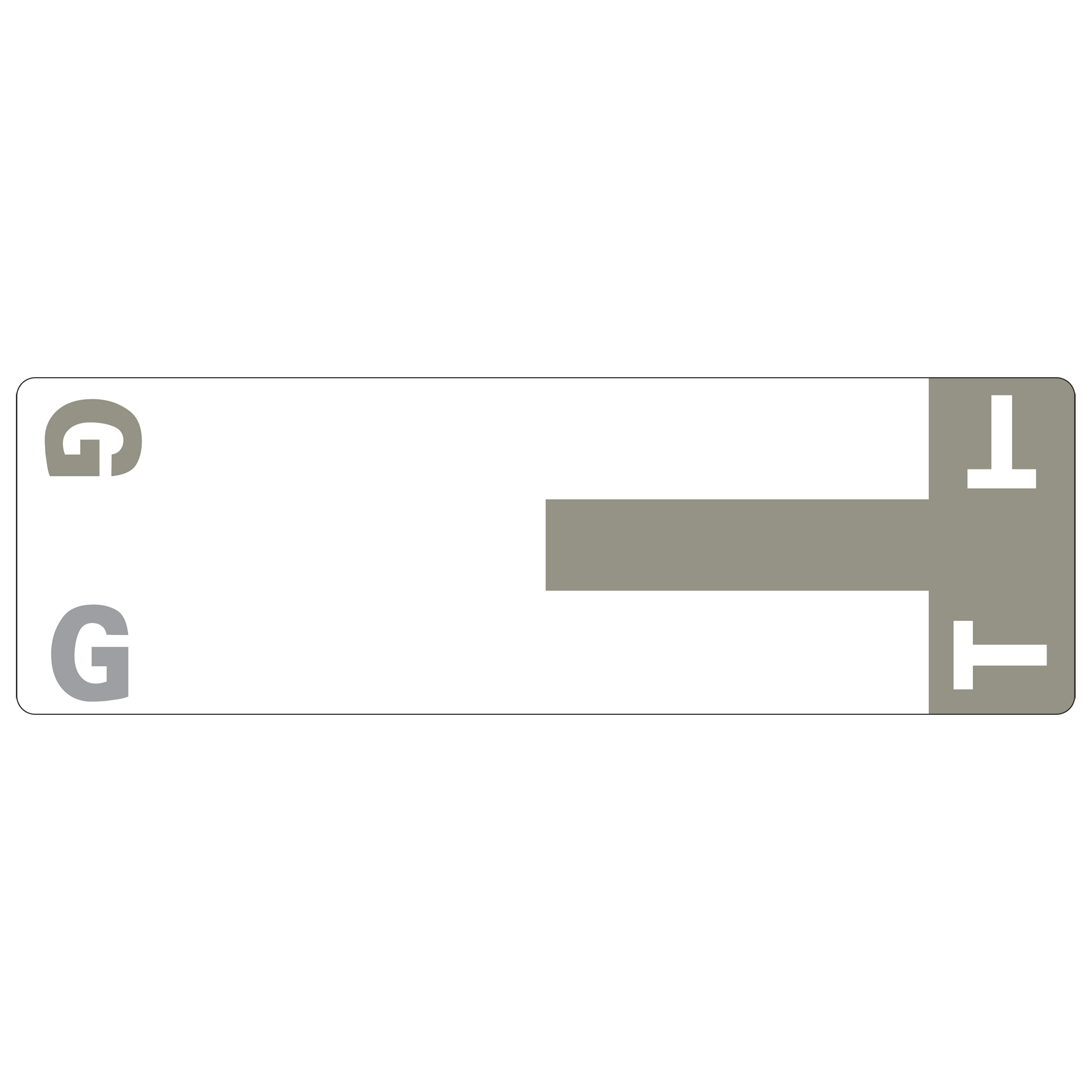 Smead Alphabetic Labels - NCC Series (Sheet) G&T - Gray, 100 per Pack (67158) - 5 Packs - Total of 500 labels