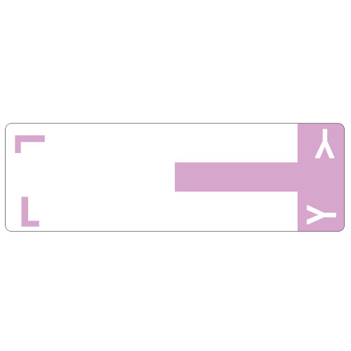 Smead Alphabetic Labels - NCC Series (Sheet) L&Y - Lavender, 100 per Pack (67163) - 5 Packs - Total of 500 labels