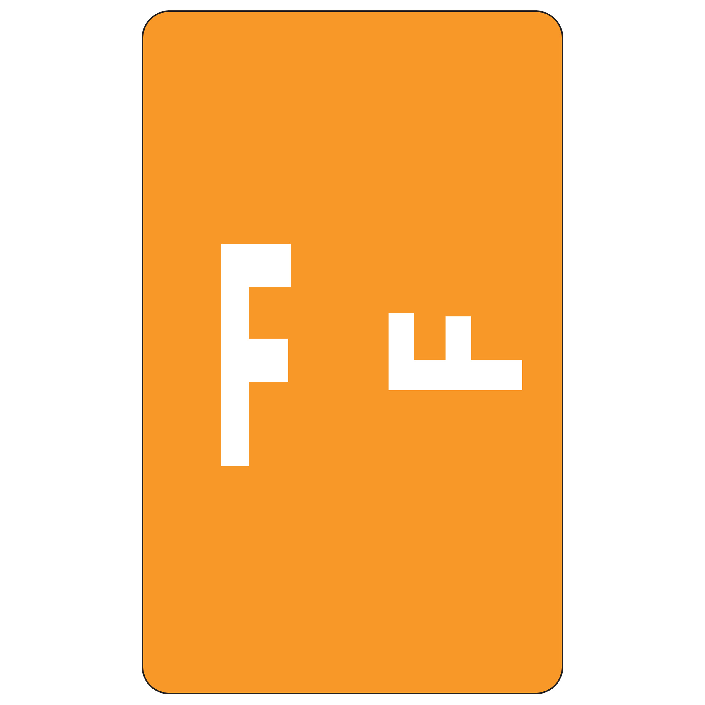 Smead 67176  AlphaZ ACCS Color-Coded Alphabetic Label, F, Orange, 100 labels per Pack (67176) - 5 Packs - Total of 500 labels