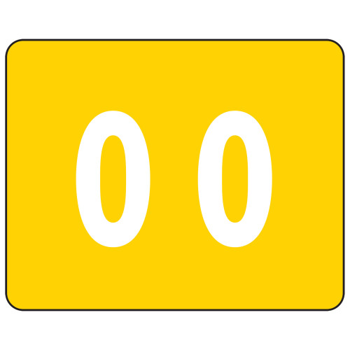 Smead 67340  TTS Color-Coded Numeric Label, 0, Label Sheet, Yellow, 500 per Roll (67340)