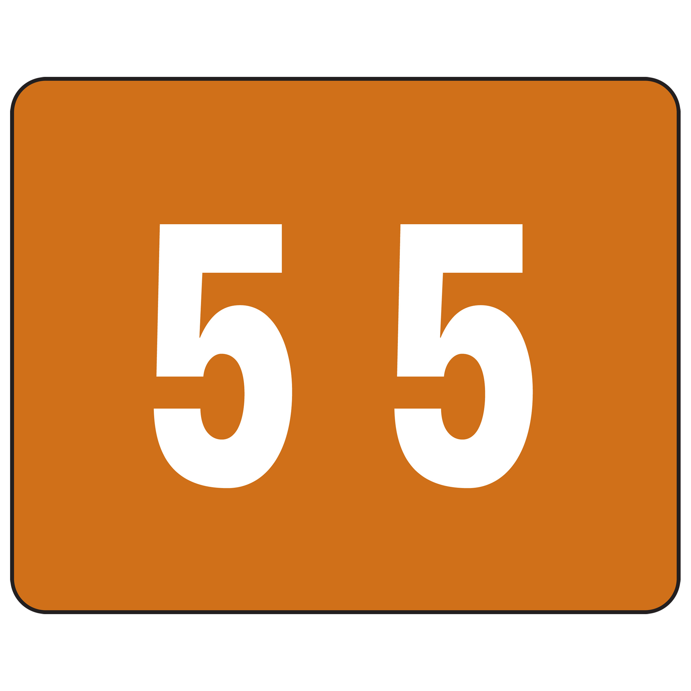 Smead 67345  TTS Color-Coded Numeric Label, 5, Label Sheet, Brown, 500 per Roll (67345)