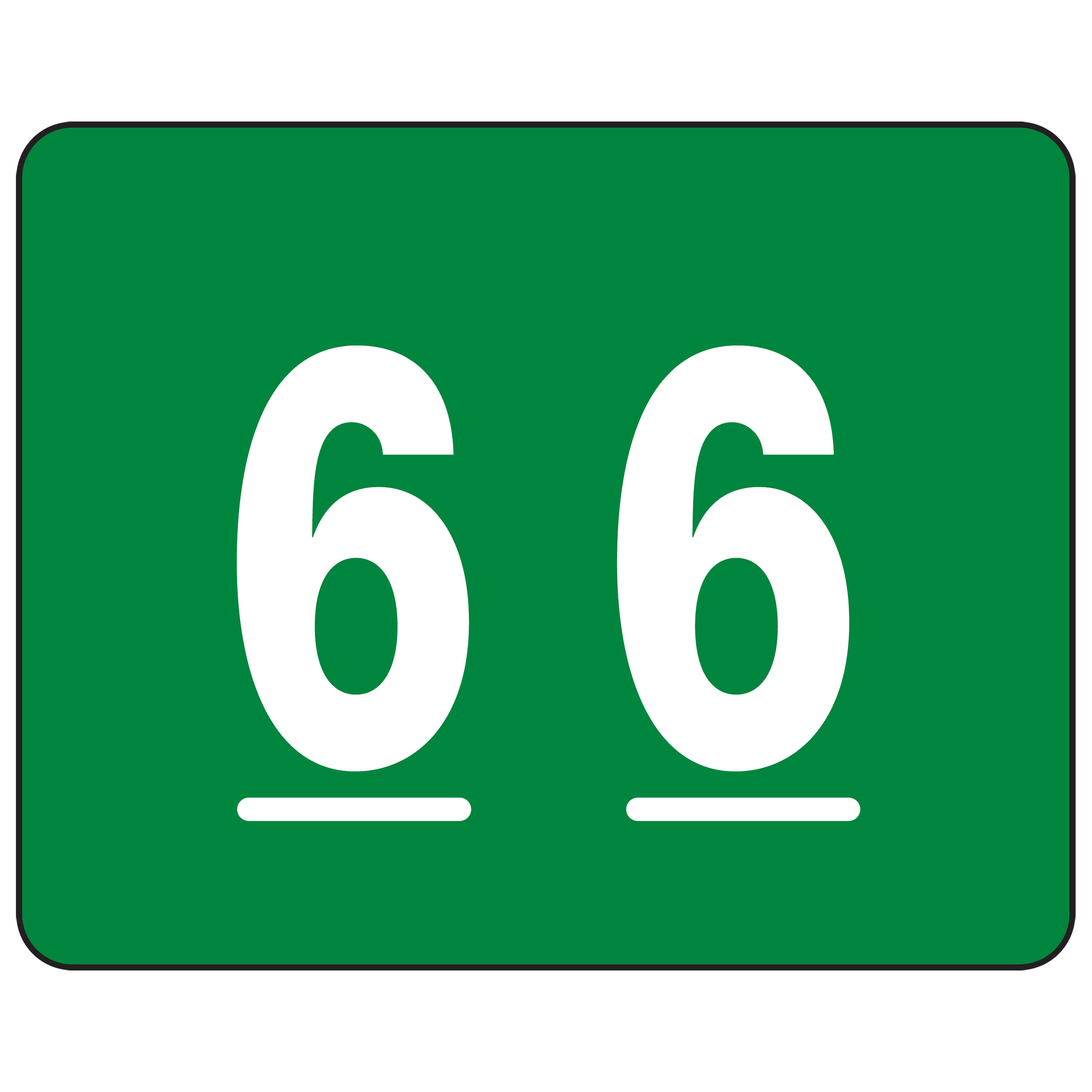 Smead 67346  TTS Color-Coded Numeric Label, 6, Label Sheet, Green, 500 per Roll (67346)