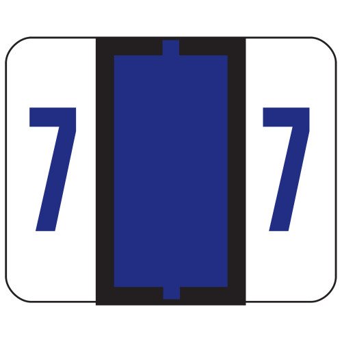 Smead 67377  BCCRN Bar-Style Color-Coded Numeric Label, 7, Label Roll, Purple, 500 labels per Roll (67377)