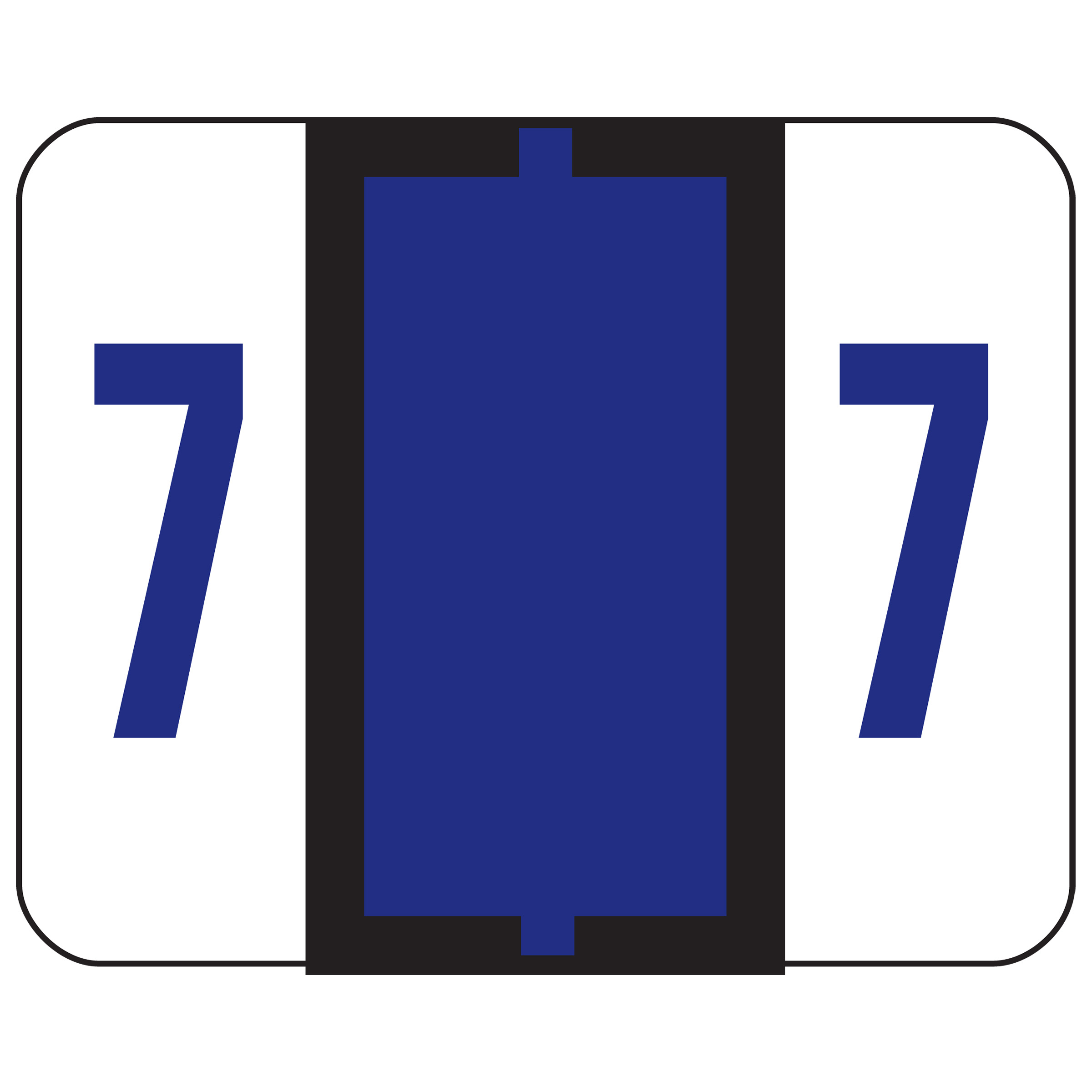 Smead 67377  BCCRN Bar-Style Color-Coded Numeric Label, 7, Label Roll, Purple, 500 labels per Roll (67377)