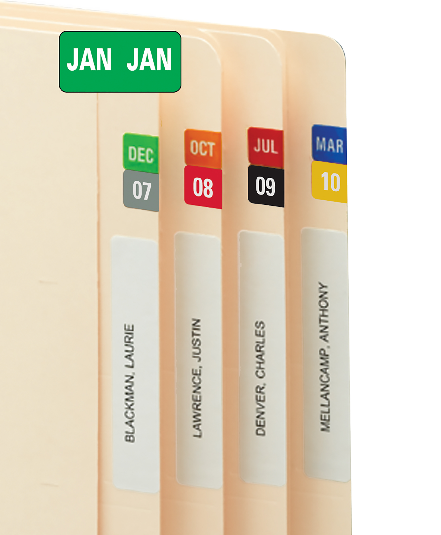 Smead 67450  ETS Color-Coded Month Label, Jan.-Dec., Label Sheet, Assorted Colors (67450)