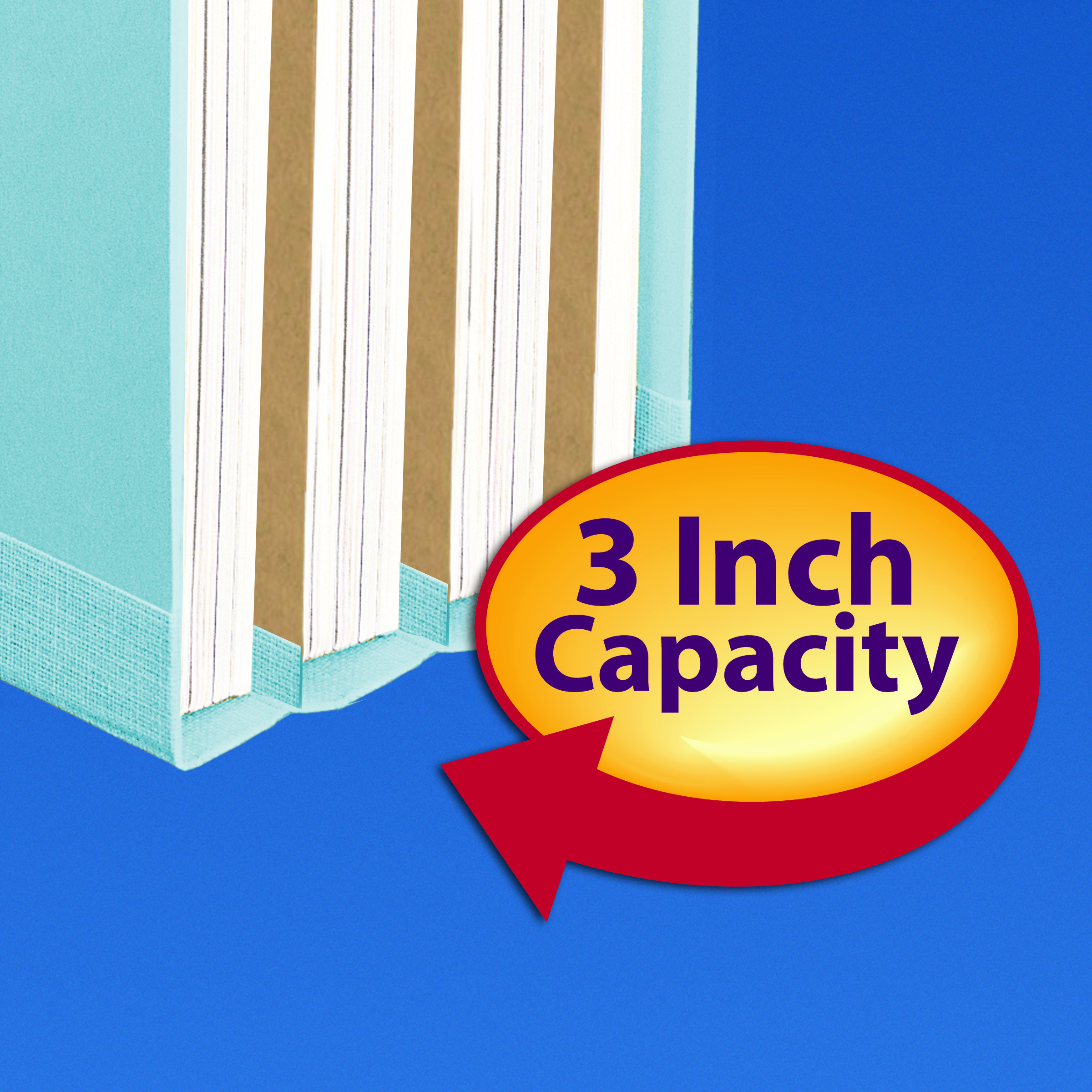 Smead 14090  100% Recycled Pressboard Classification File Folder, 3 Dividers, 3" Expansion, Letter Size, Blue (14090)