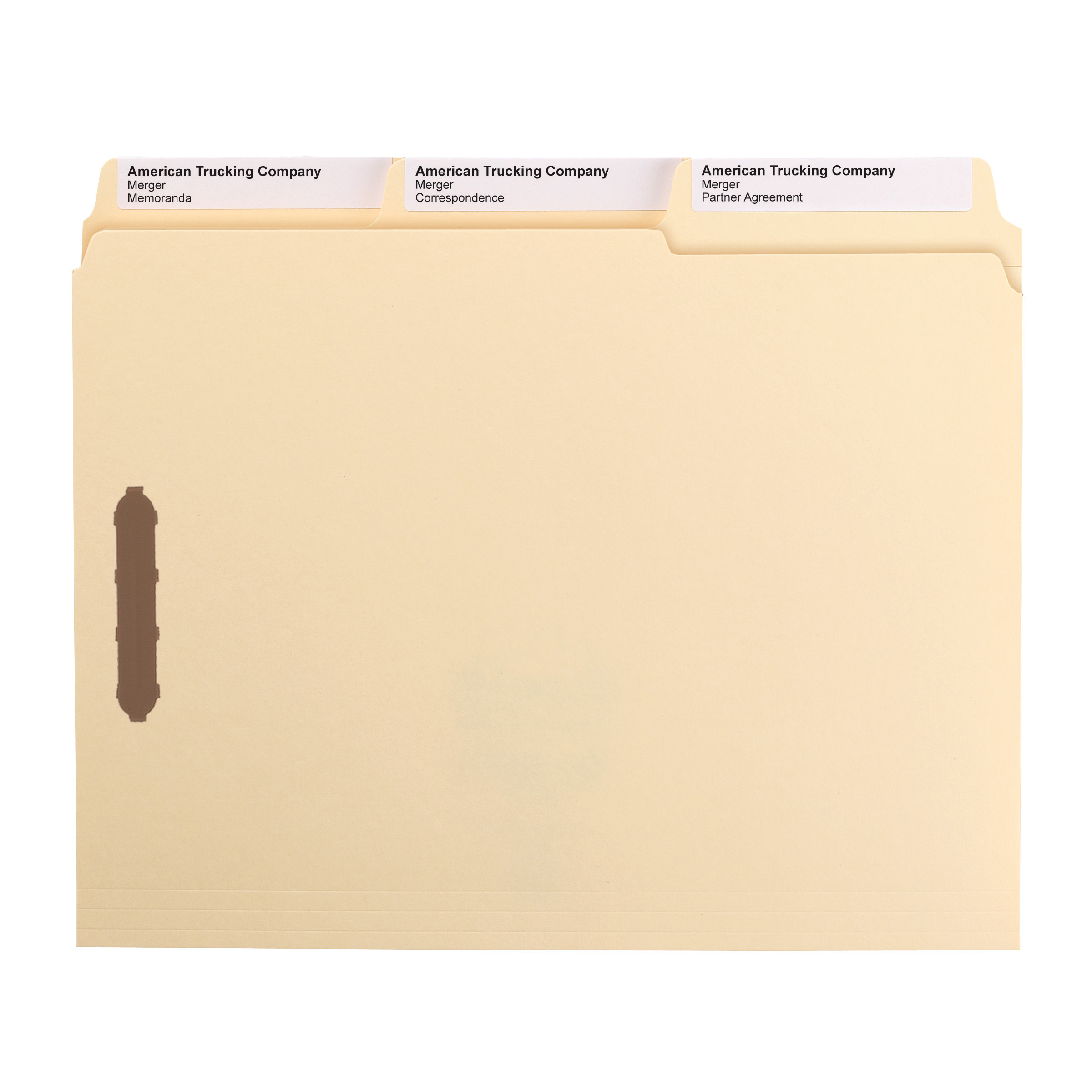 Smead 14535  SuperTab Fastener File Folders, 2 Fastener, Oversized Reinforced 1/3- Cut Tab, Letter Size, Manila (14535)