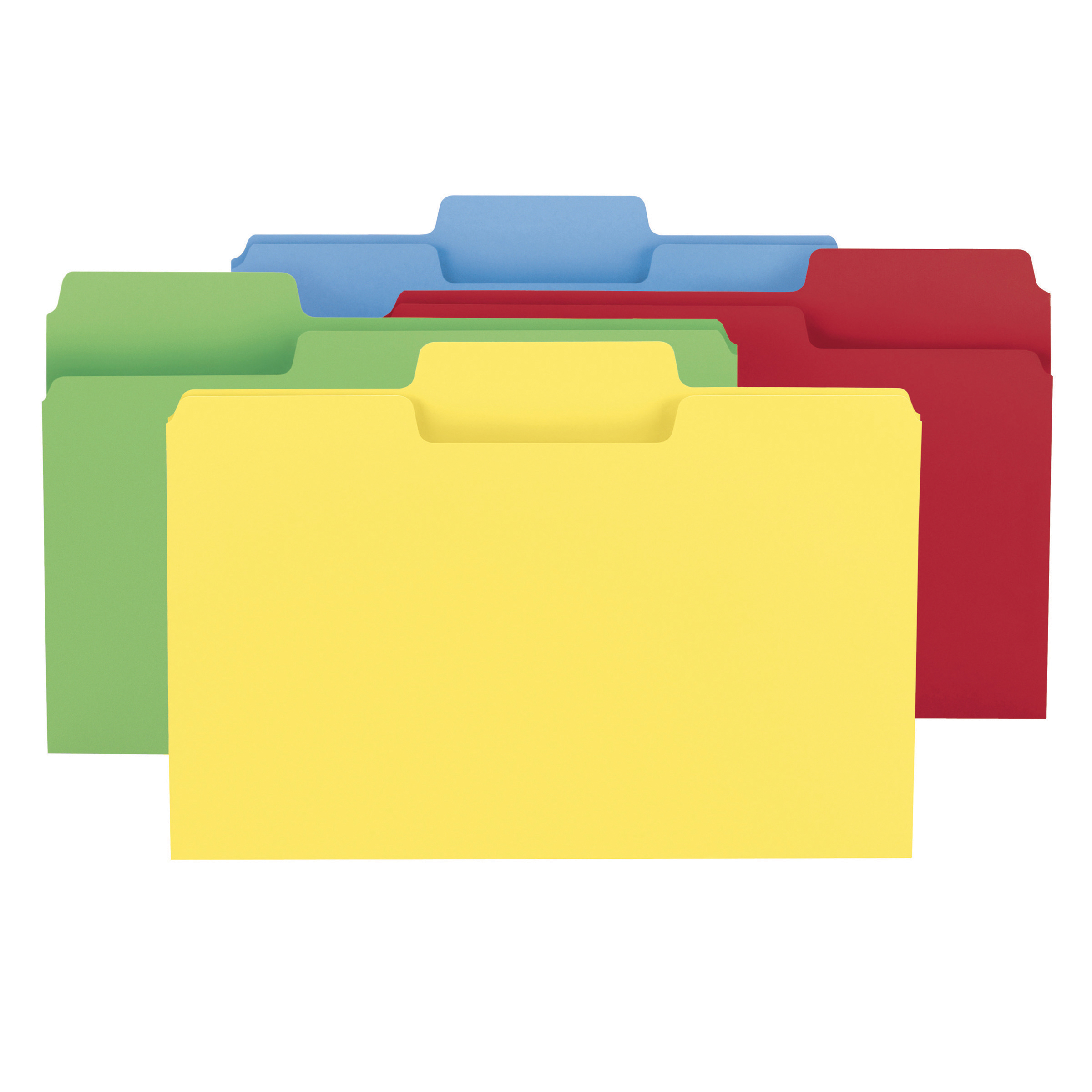 Smead 15410  SuperTab Heavyweight File Folder, Oversized  1/3-Cut Tab, Legal Size, Assorted Colors, Total of 250