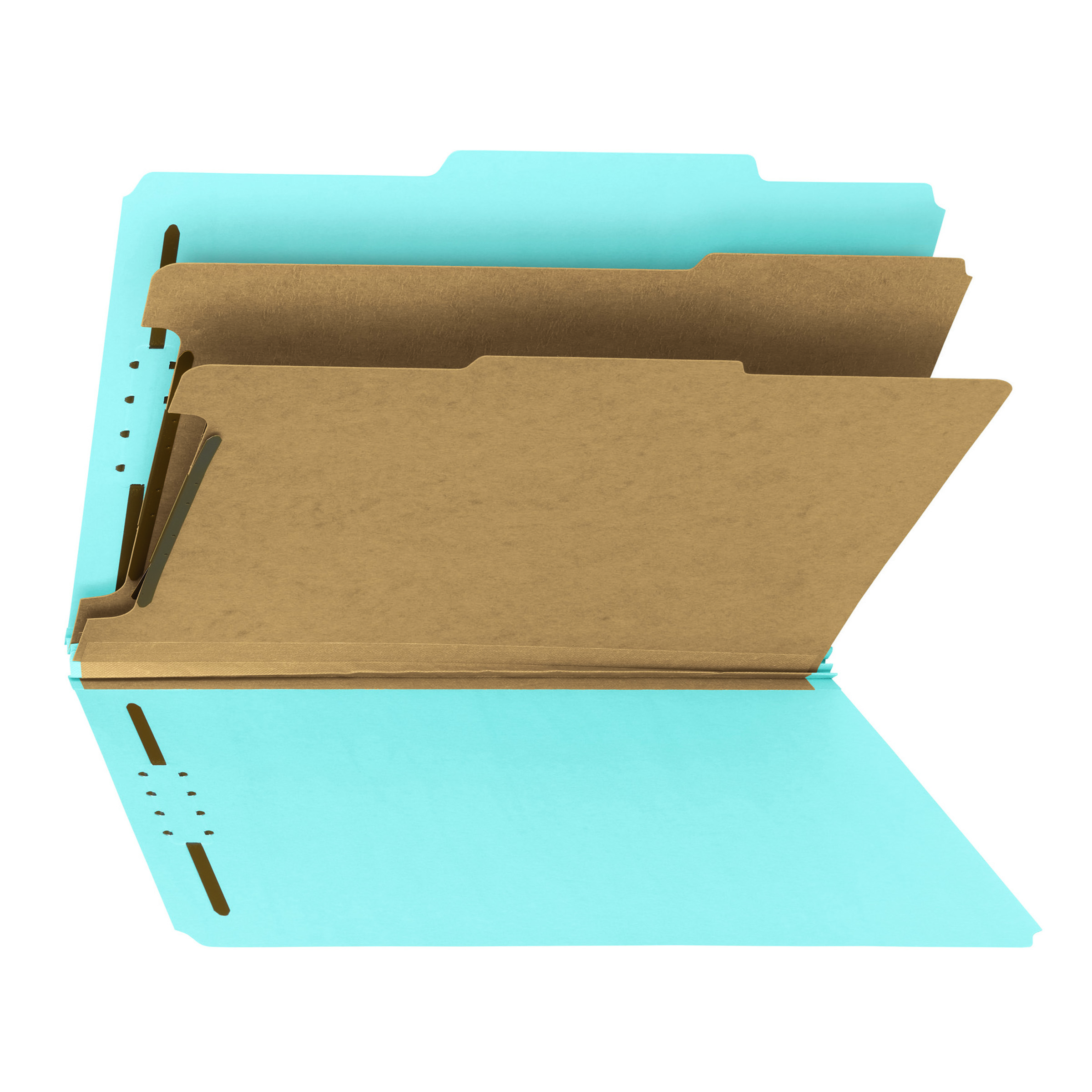 Smead 19021  100% Recycled Pressboard Classification File Folder, 2 Dividers, 2" Expansion, Legal Size, Blue, 10 per Box (19021)