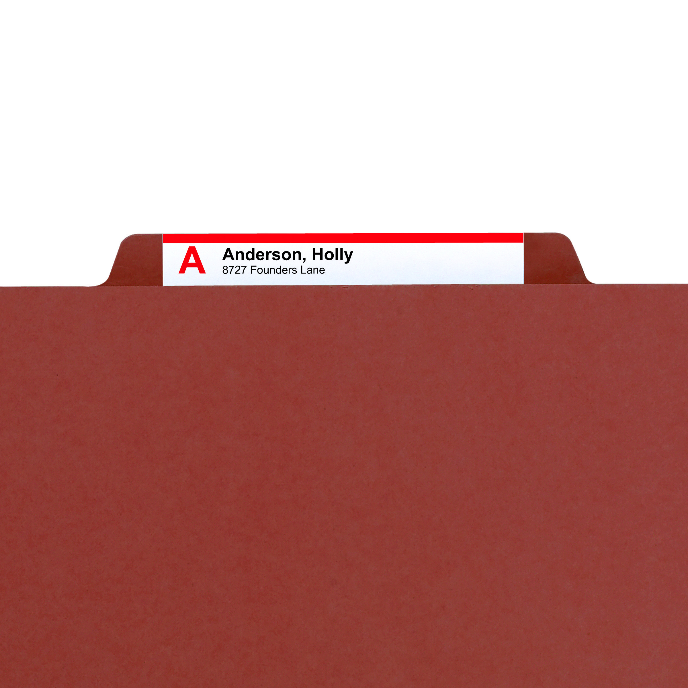 Smead 19099  100% Recycled Pressboard Classification File Folder, 3 Dividers, 3" Expansion, Legal Size, Red, 10 per Box (19099)