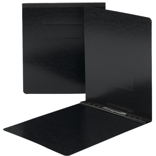 Smead 81125  Pressboard Report Cover, Metal Prong with Compressor, Top Fastener, 250 Sheets/2" Capacity, Letter Size, Black, 25 per Box (81125)