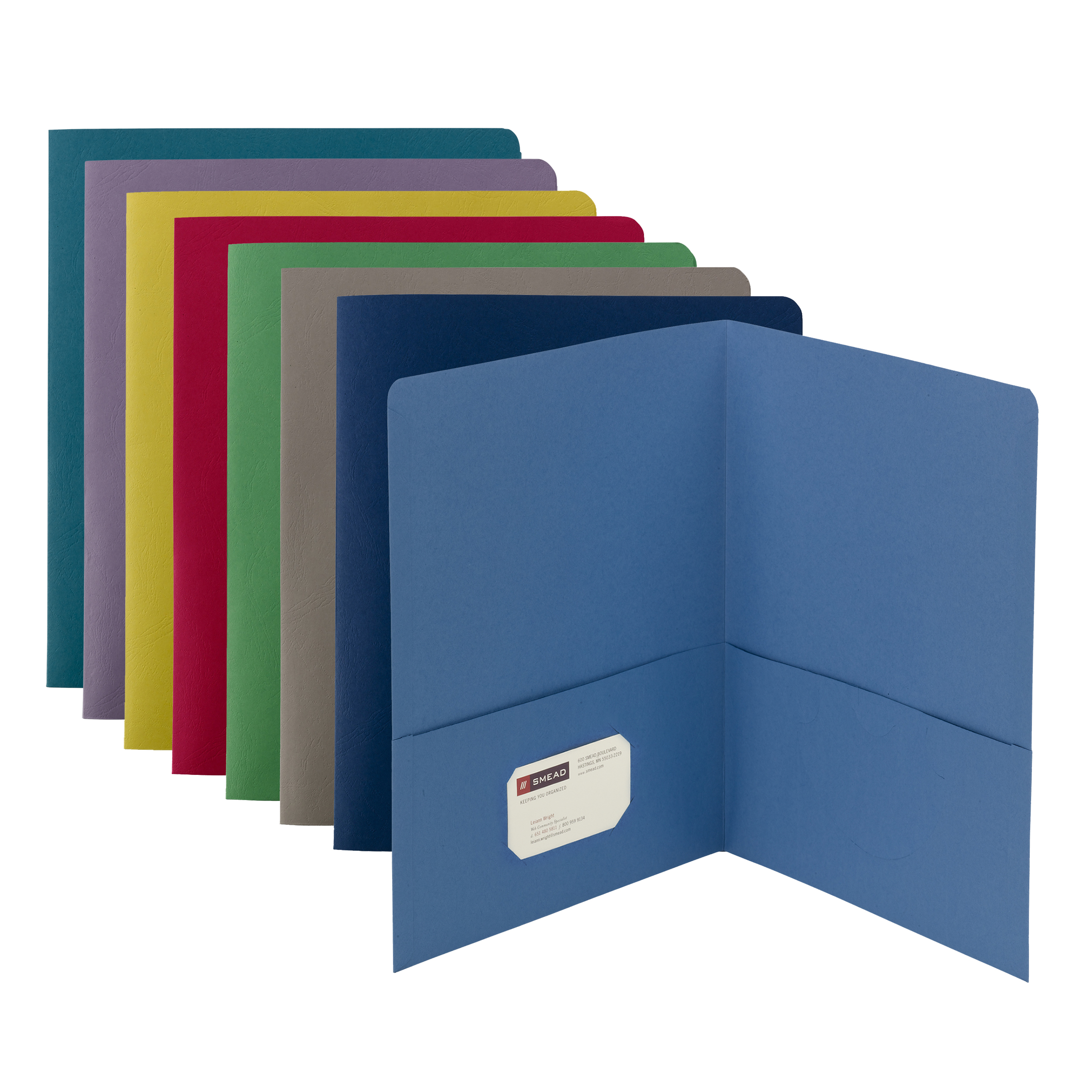 Smead 87856  Two-Pocket Heavyweight Folder, Up to 100 Sheets, Letter Size, Gray, 25 per Box (87856)