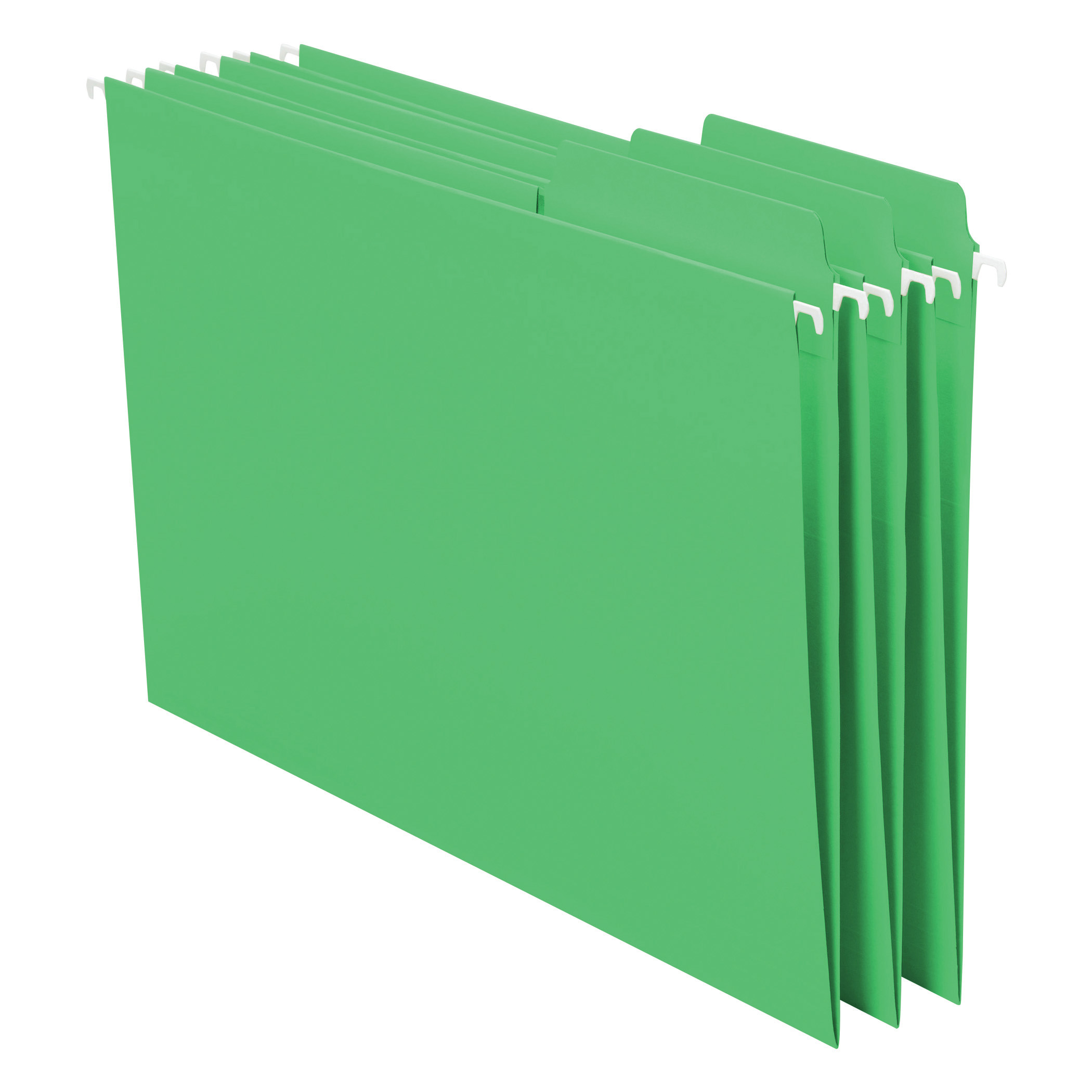 Smead 64098  FasTab Hanging File Folder, 1/3-Cut Built-In Tab, Letter Size, Green, 20 per Box (64098)