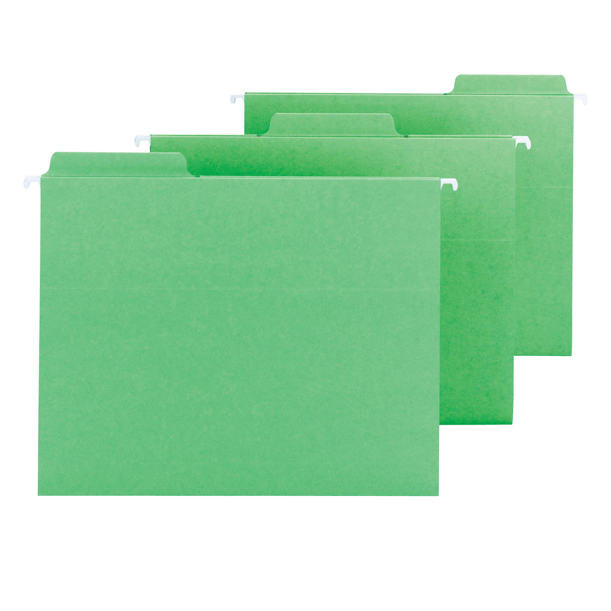 Smead 64098  FasTab Hanging File Folder, 1/3-Cut Built-In Tab, Letter Size, Green, 20 per Box (64098)
