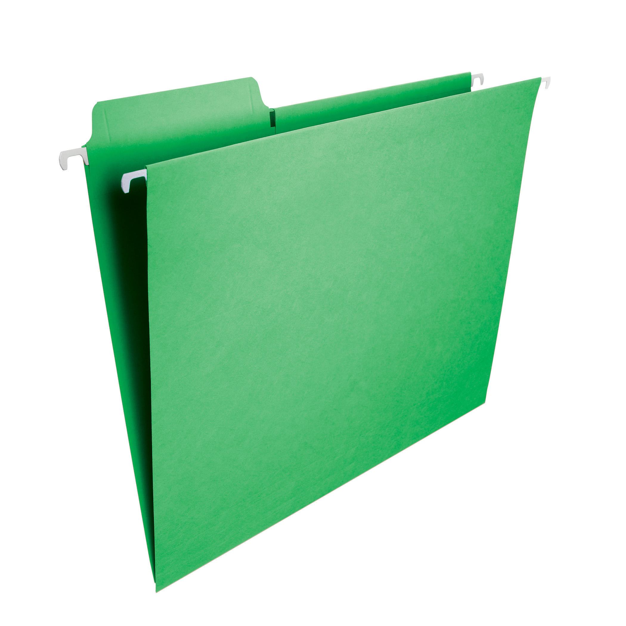 Smead 64098  FasTab Hanging File Folder, 1/3-Cut Built-In Tab, Letter Size, Green, 20 per Box (64098)