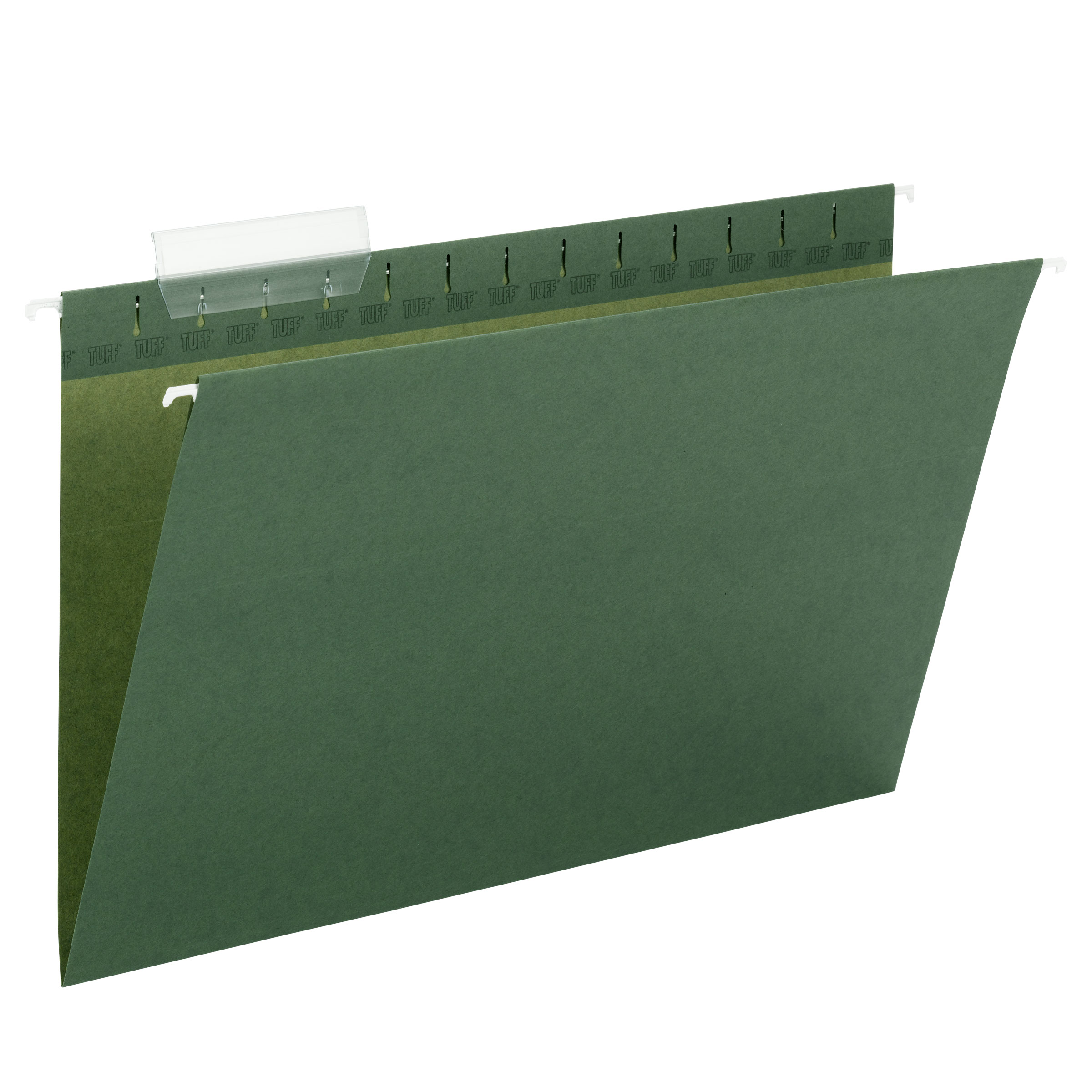 Smead 64136  TUFF Hanging File Folder with Easy Slide Tab, 1/3-Cut Sliding Tab, Legal Size, Standard Green, 20 per Box (64136)