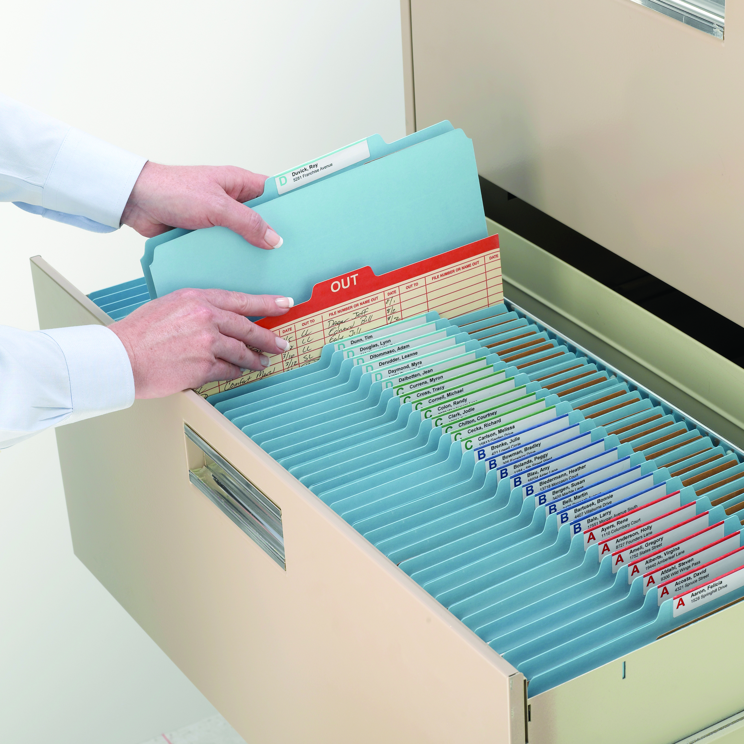 Smead 64910  Viewables Premium 3D Hanging Folder Tabs and Labels for Inkjet and Laser Printers - 100/Pack (64910)