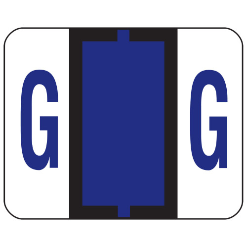 Smead 67077  BCCR Bar-Style Color-Coded Alphabetic Label, G, Label Roll, Violet, 500 labels per Roll, (67077)