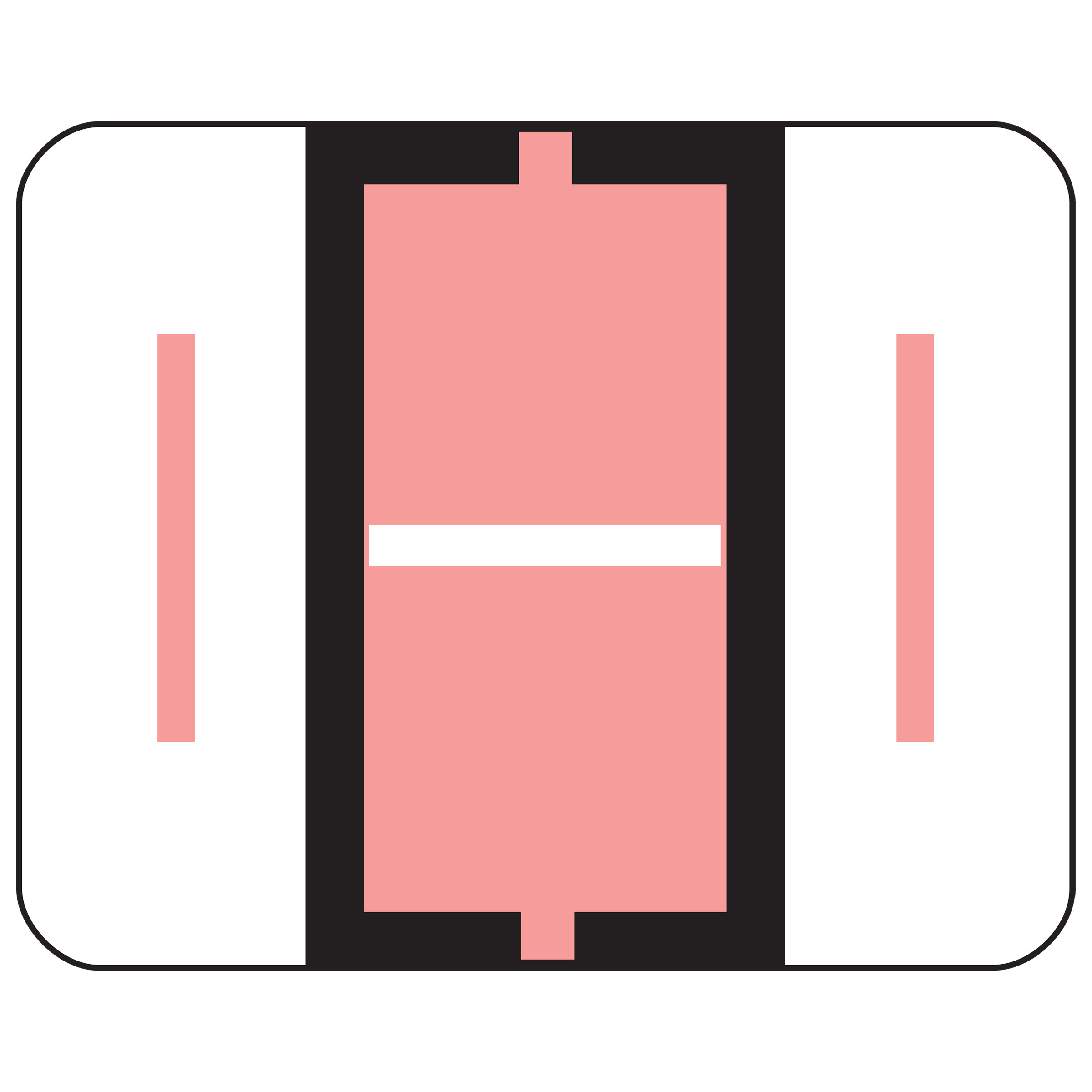 Smead 67079  BCCR Bar-Style Color-Coded Alphabetic Label, I, Label Roll, Pink, 500 labels per Roll, (67079)