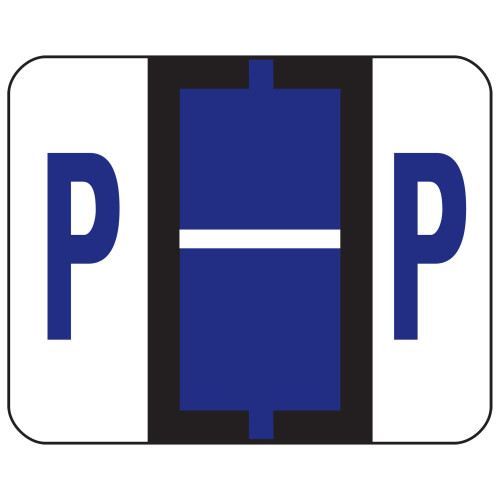 Smead 67086  BCCR Bar-Style Color-Coded Alphabetic Label, P, Label Roll, Violet, 500 labels per Roll, (67086)