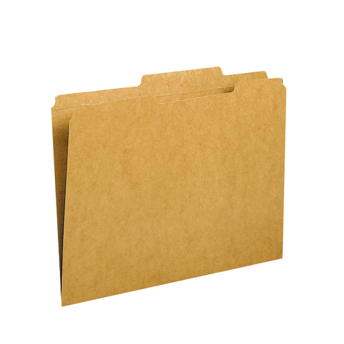 Smead 10776  File Folders, Reinforced 2/5-Cut Tab  Right Of Center, Guide Height, Letter Size, Kraft, 100 Per Box (10776)