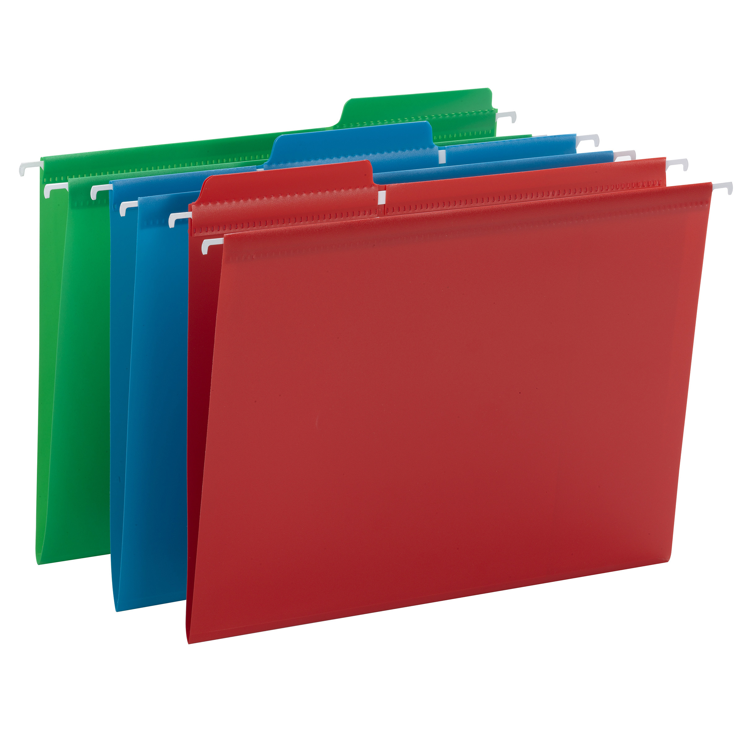 Smead 64028  Poly FasTab Hanging Folder, 1/3- Cut Tab, Letter Size, Assorted Colors, 18 per Box (64028)