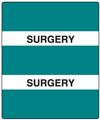 300 Series Create Your Own Patient Chart Divider Tab -  "Surgery" - Turquoise - 1-1/2'' x 1-1/2'' - 102/Pack