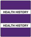 Create Your Own Patient Chart Divider Tab- 'Health History' - Purple - 1-1/2" x 1-1/2" - 300 Series - 102/Pack