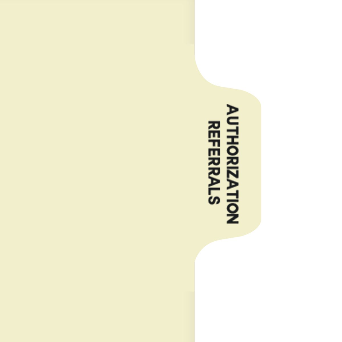 "Authorization/Referrals" Side Tab Index Divider - 125# Manila - Clear Tab Position 5 - 100/pk