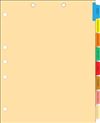 Index Chart Dividers, Stock Printed Medical, Collated Sets, Side Tab,  Set-1/8 Cut; 50 Sets per Box