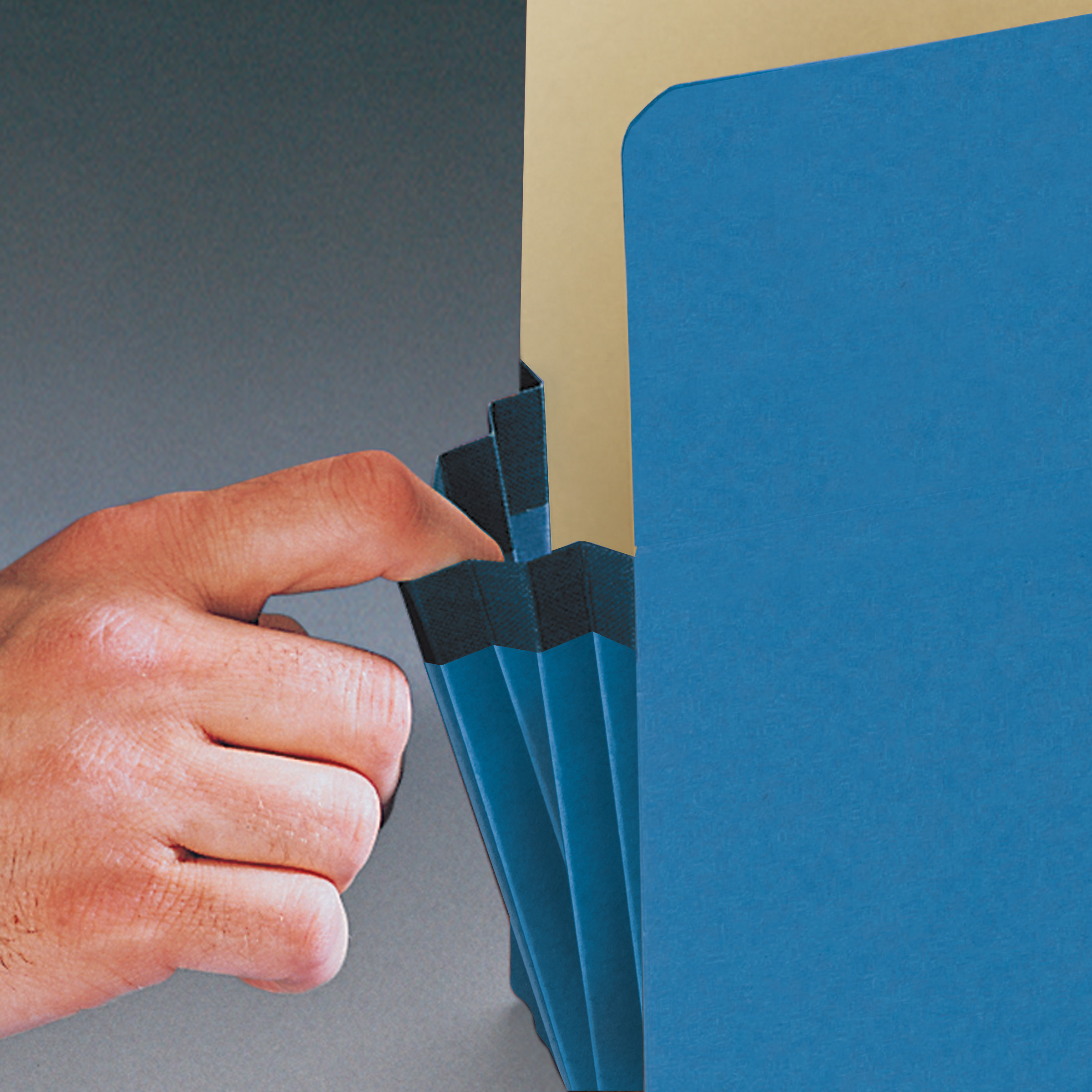 Smead 74225  File Pocket, Straight-Cut Tab, 3-1/2" Expansion, Legal Size, Blue, 25 per Box (74225)