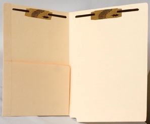 Folder: 14 Pt. End Tab-Left Half Pocket-2 Fasteners-Pos 1&3 - Box of 50