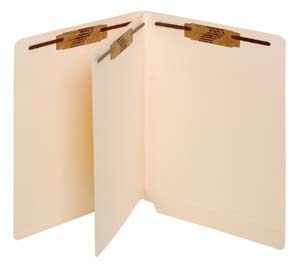 Folder: 11 Pt. Manila End Tab- 1 Divider & 2 Bonded Fasteners - 40/Box