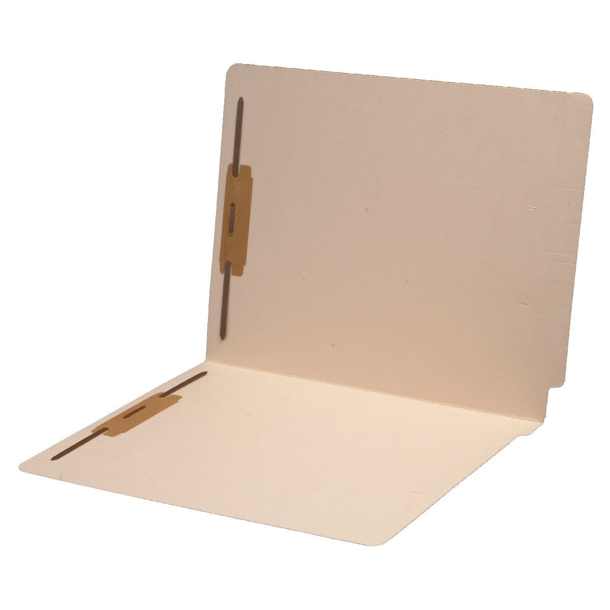 18 Pt. End Tab File Folder  - Full Cut Single Ply End Tab and Mylar Reinforced Spine - 2 Fasteners in Positions  1 & 3 - 50/Box