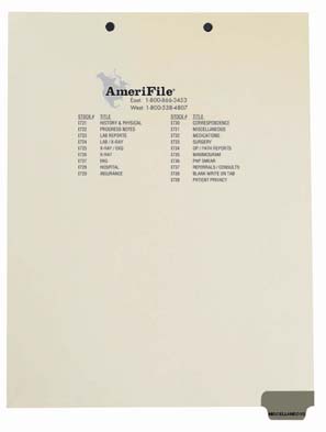 "Miscellaneous" Bottom Tab Chart Dividers - Grey Mylar Tab in Position #8 - 50/bx