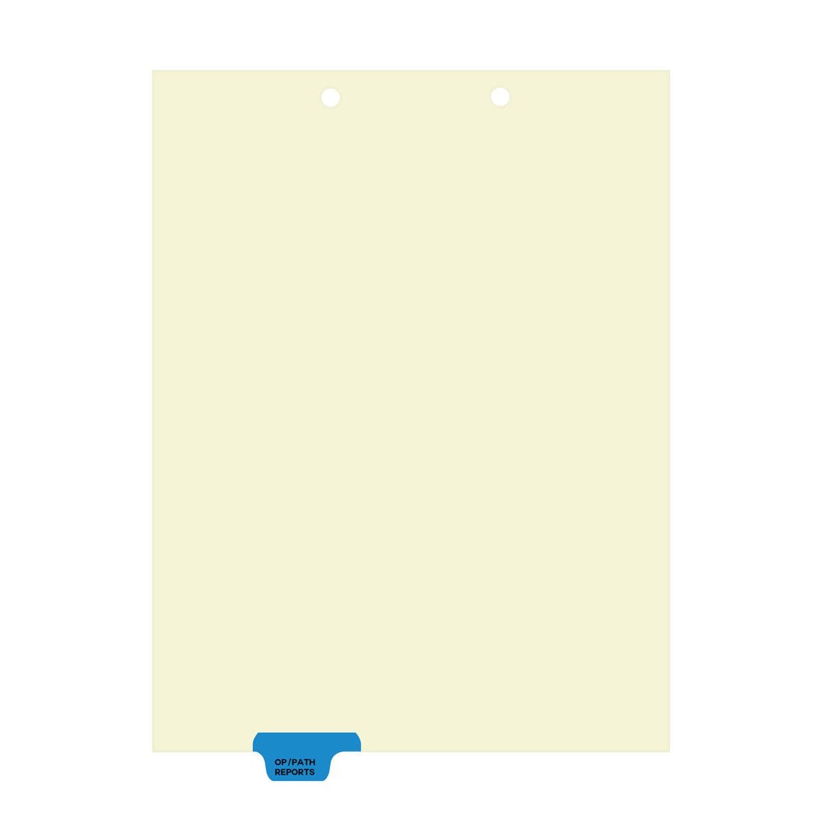 "Op/Path Reports" Bottom Tab-Chart Dividers - Blue Mylar Tab in Position #3 - 50/Box