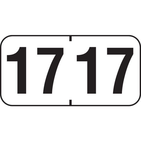 1 1/2" x 3/4" Year Labels: Smead Jeter ETYJ Compatible - 500/Roll - White 2017