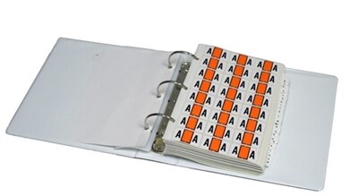 Jeter 5800 Series Compatible Alpha Label Starter Set -A-Z Full Set with Binder - 3120 Assorted Labels