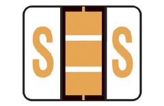 RB-LT ORANGE- Letter "S" - 500/Roll