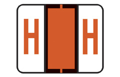 RL-DK ORANGE - Letter "H" - 500/Roll