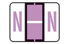 File Doctor Alphabetic Labels - (Rolls) N- Lavender - 500/Roll