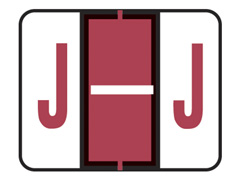 RB-RED "J" - 1" H x 1 1/4" W - 50/Sheet