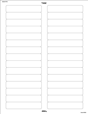 Name Labels: White-Laser/Inkjet - Color Coded File Folder Labels - White - 3-7/16" W x 2/3" H - Pack of 750 Labels