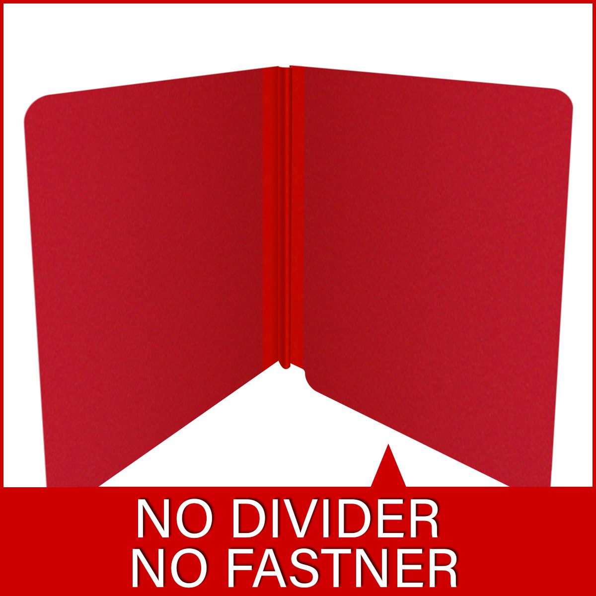 Deep Red End Tab Type III Pressboard Folder - 2" Expansion - Letter Size - No Fasteners - 25/Box