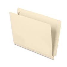 Amerifile End Tab Open Shelf File Folder - 14 Pt Manila - Reinforced Full End Tab - Fastener in Position 1 - Scored for 3/4" Accordion Expansion  -  Letter Size - Carton of 250