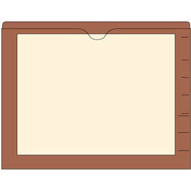 Amerifile End Tab Pocket Folders with Colored Borders - Closed on 3 Sides, Top Opening - 11 Pt Stock - 2 Ply Tab - Available in 10 Colors - Box of 100