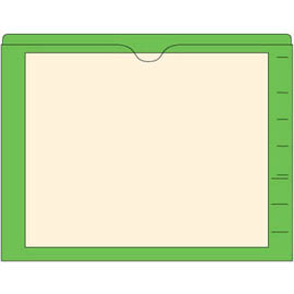 Amerifile End Tab Pocket Folders with Colored Borders - Closed on 3 Sides, Top Opening - 11 Pt Stock - 2 Ply Tab - Available in 10 Colors - Box of 100