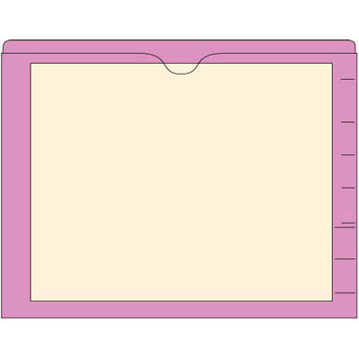 Amerifile End Tab Pocket Folders with Colored Borders - Closed on 3 Sides, Top Opening - 11 Pt Stock - 2 Ply Tab - Available in 10 Colors - Box of 100